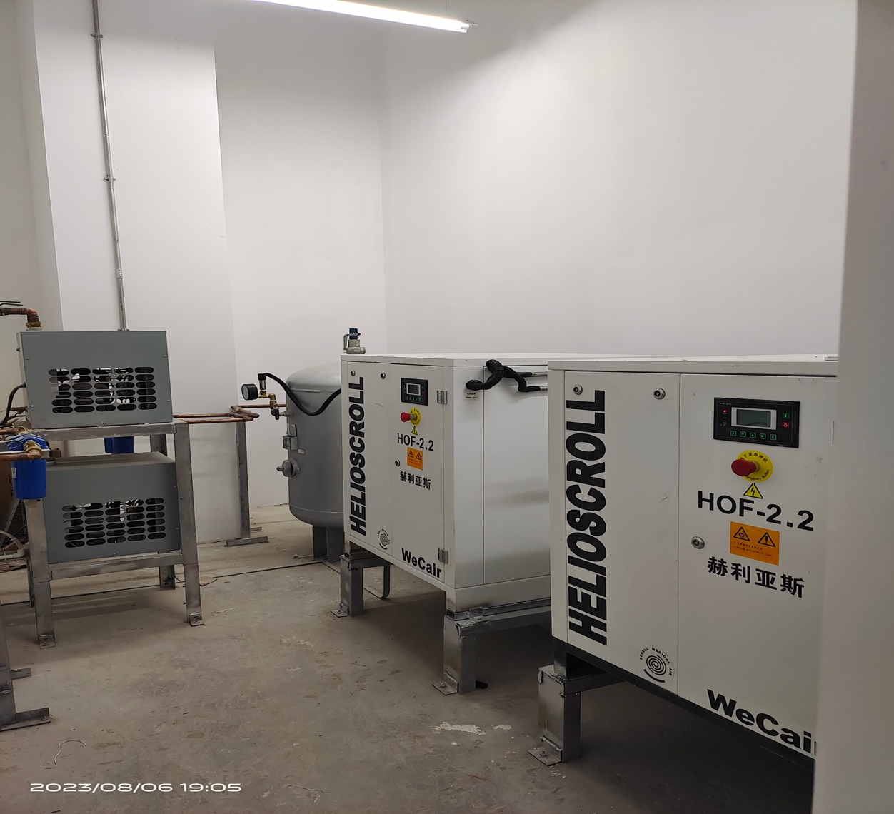 赫利亞斯HELIOSCROLL靜音無油渦旋空壓機應用于實驗室供氣