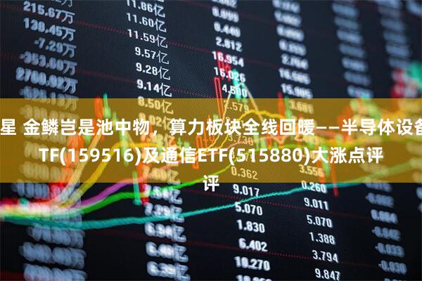 七星 金鳞岂是池中物，算力板块全线回暖——半导体设备ETF(159516)及通信ETF(515880)大涨点评
