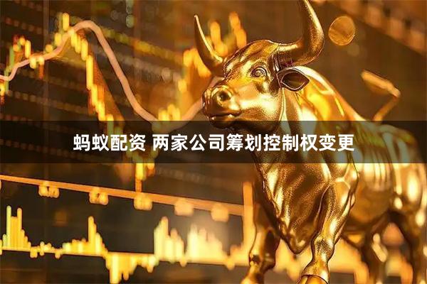 蚂蚁配资 两家公司筹划控制权变更